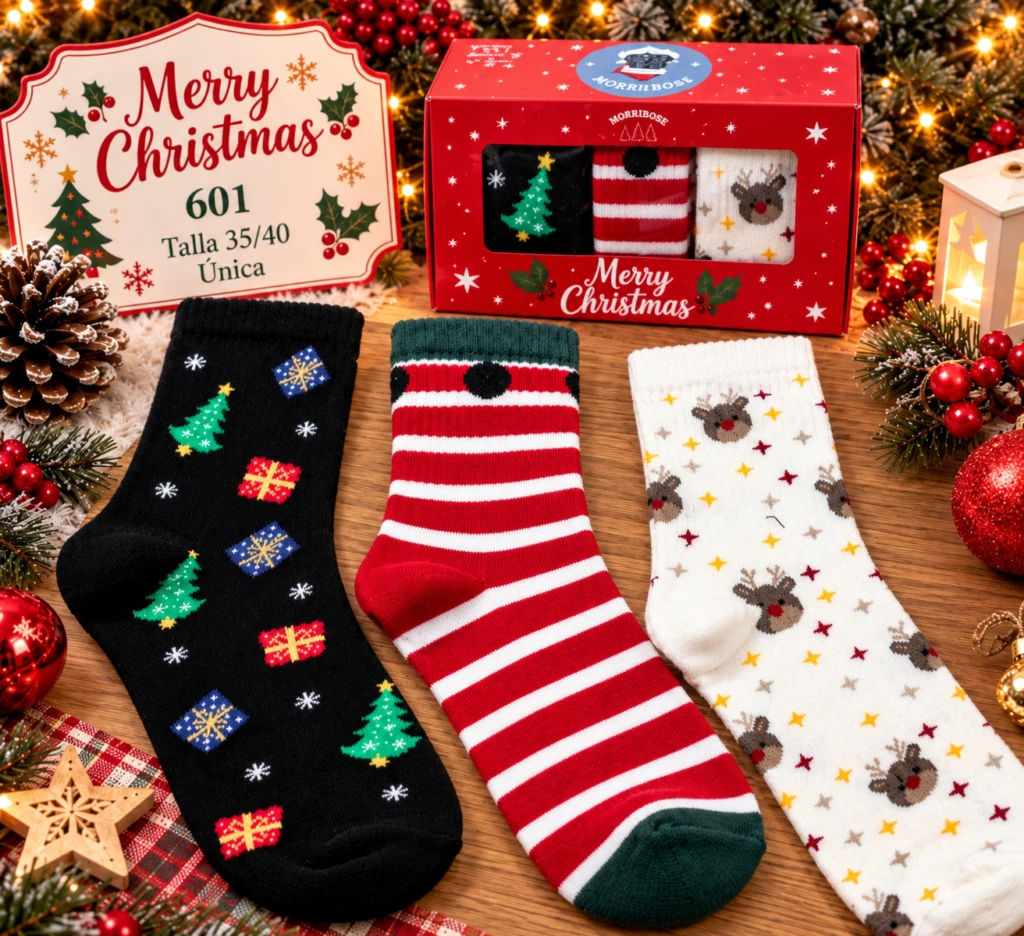 (Pack x3) Calcetines mujer navideños