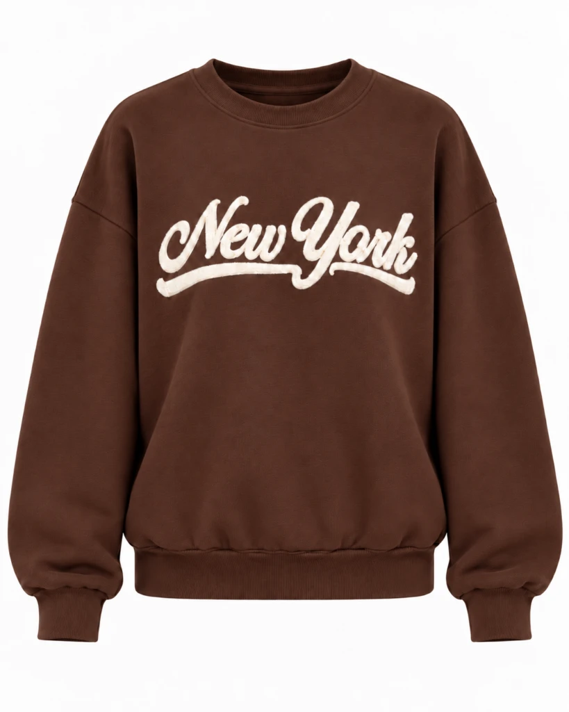 Sudadera mujer color marrón New York