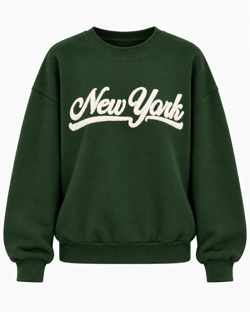 Sudadera mujer color verde New York